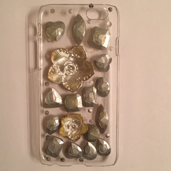 Bling Rhinestone and Flowers Phone Case  Iphone 6 - Picture 3 of 4